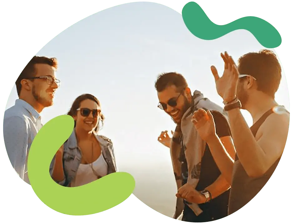 lätta lån bild fyra vänner