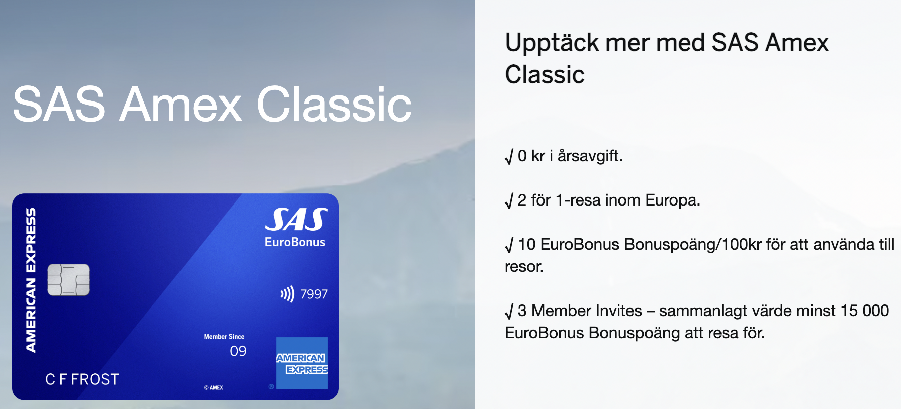 SAS Amex Classic bild