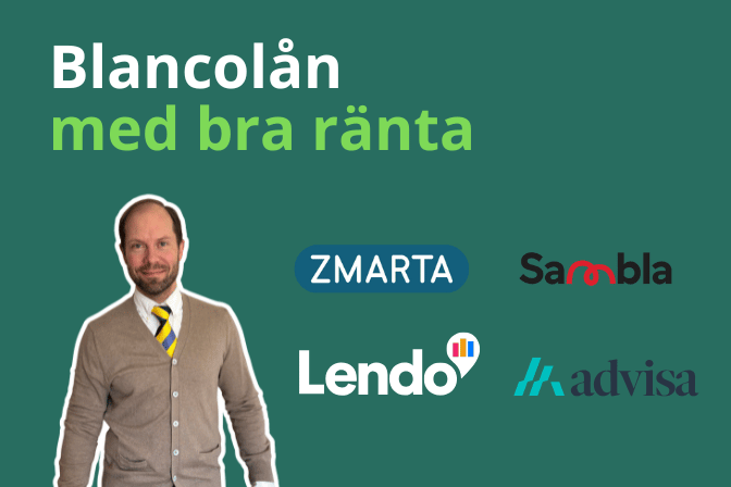 Blancol&aring;n med bra r&auml;nta bild med text och Kim Nikander p&aring; Comparia.se