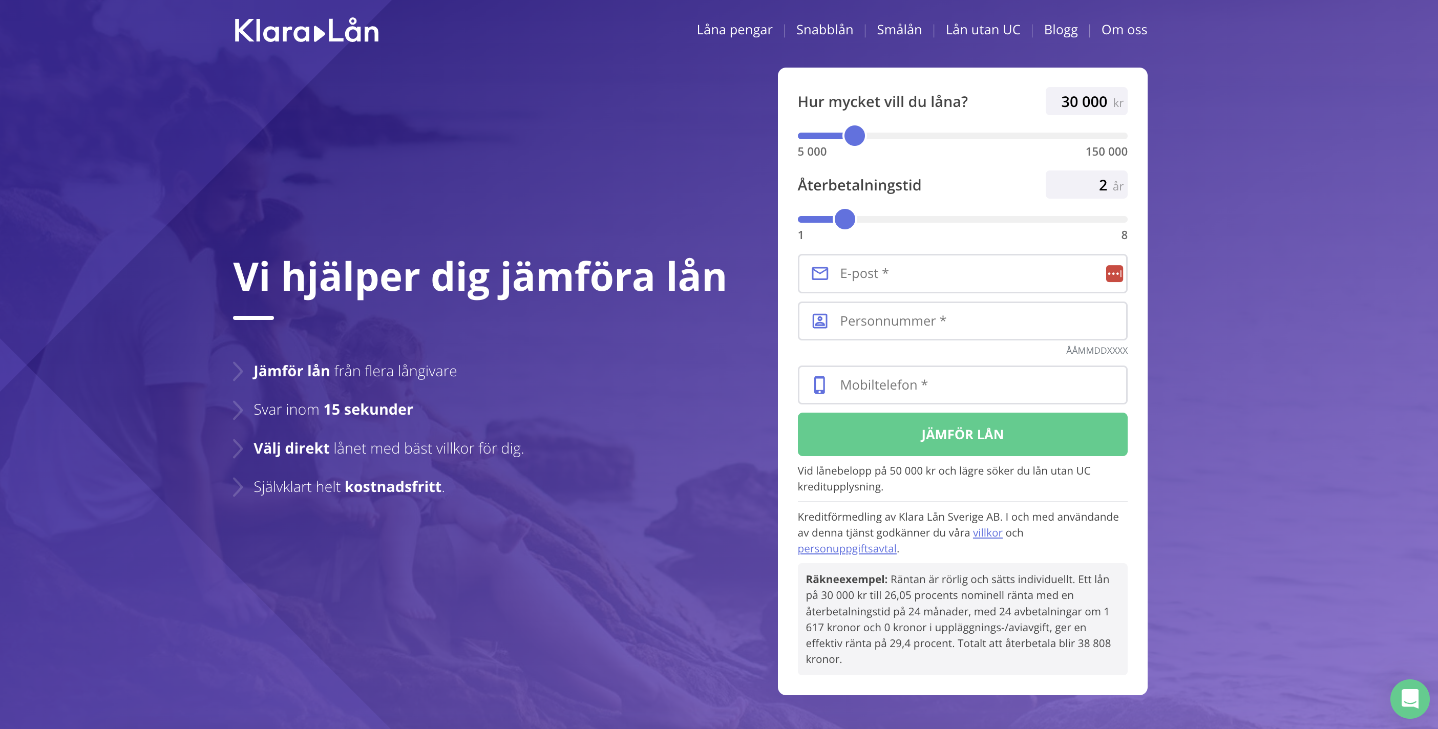 Klara l&aring;n bild