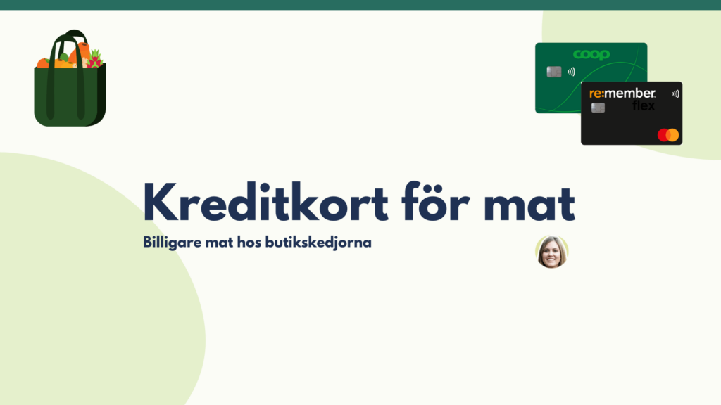 kreditkort f&ouml;r mat